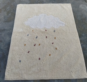 Alfombra para Área de Juegos Infantil, 100% Algodón, Diseño de Lunares, Gruesa (2.5 cm), Acolchada, Lavable - Product Image 4