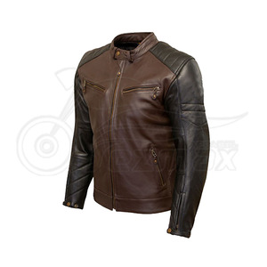 Veste en cuir classique pour moto, pour motard, nouveauté - Product Image 3