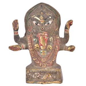 Figura de escultura de Kali Kalighat Ma Kali, estatua de latón dorado hecha a mano, decoración, artículos de regalo - Product Image 1