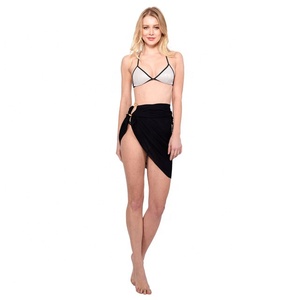 NEW Fashion <strong>Sarong</strong> Plain Beach Cover Up <strong>Bikini</strong> Swimwear Rayon Half <strong>Sarong</strong> for Women - Product Image 5