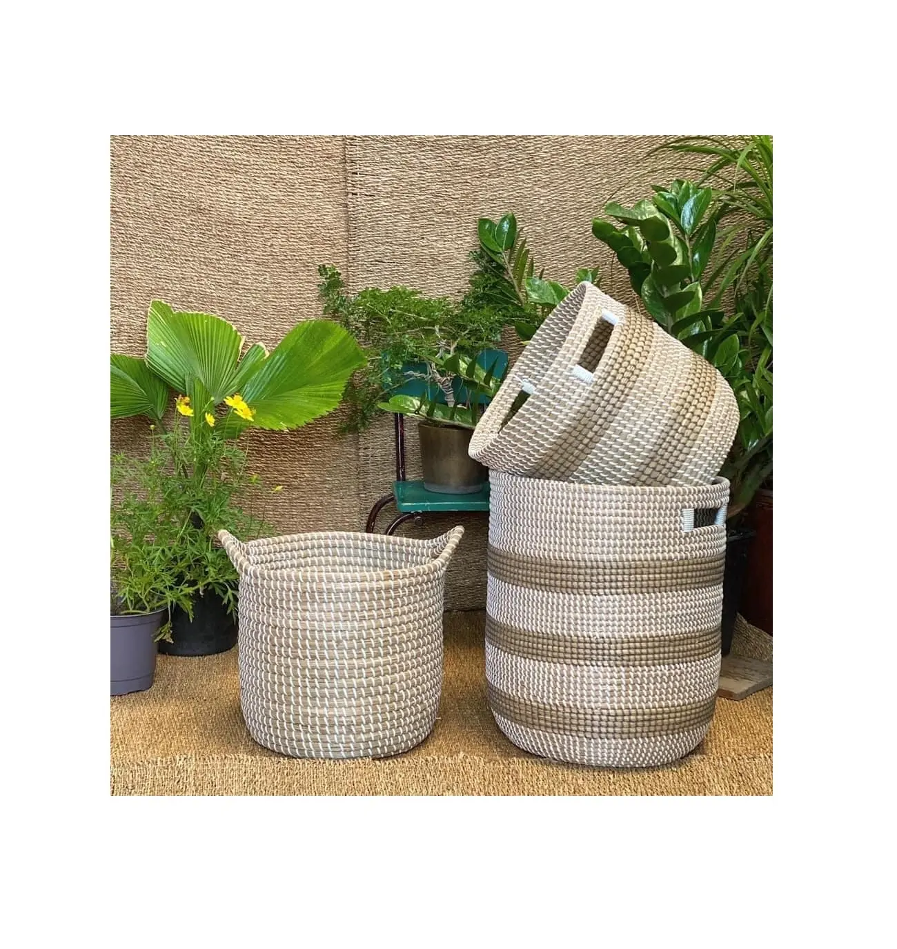 Vaso de vime rattan palha do plâncton vegetal preço barato para o vintage decoração // Kathy: + 84813366387