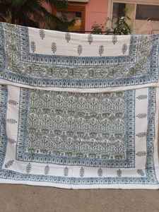Wholesale Cotton Block Printed Fabric Duvet With <b>Pillow</b> Cover Set Reversible <b>King</b> <b>Size</b> Bedspread Flat Sheet Washed Bedding Set - Product Image 2