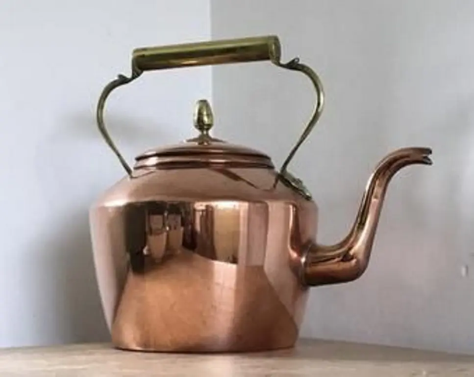 Old Handcrafted Metal Teapot