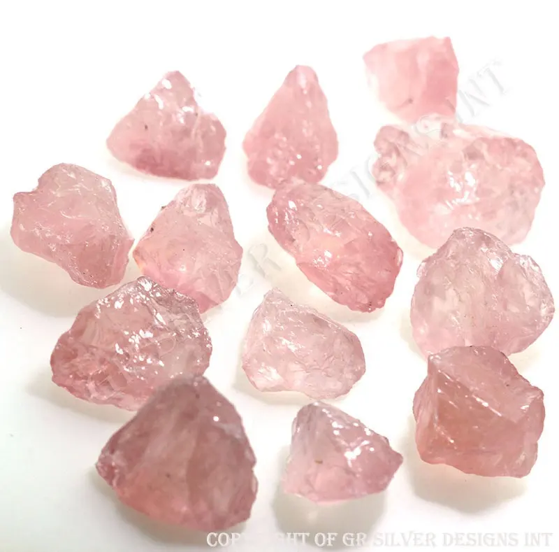 Kualitas Superior Madagaskar Rose Quartz Batu Kasar Batu Permata Belum Dipotong Produsen Di ABC