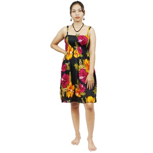 <span class=keywords><strong>Vestido</strong></span> de Verano con Estampado de Flor de Hibisco <span class=keywords><strong>para</strong></span> <span class=keywords><strong>Mujer</strong></span>, Estilo <span class=keywords><strong>Hawaiano</strong></span>, Tirantes Finos, Casual, <span class=keywords><strong>para</strong></span> Playa - Product Image 4
