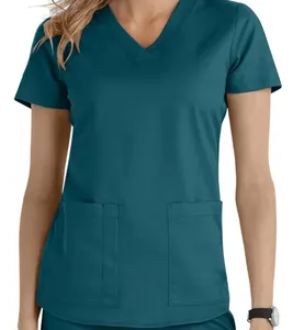 गर्म बिक्री उच्च गुणवत्ता चिकित्सा Scrubs नर्सिंग वर्दी अस्पताल के लिए कस्टम आकार और रंग नर्सिंग Scrubs के साथ काम पहनने सूट