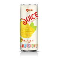 Jus de mangue 100% pur et naturel, boisson aux fruits naturels, marque privée, canette 330ml, OEM ODM, marque privée NFC