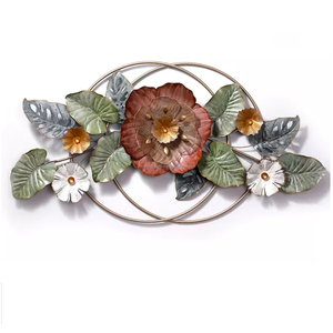 Stylish Wrought Iron <b>Wall</b> Hanging <b>Artificial</b> <b>Flower</b> Ornaments Crafts 3D Home for Living Room Bedroom Dining Room Hallway - Product Image 6