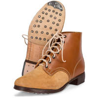 Toute nouvelle histoire de la mode bottes basses allemandes en cuir Original marron de haute qualité