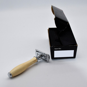 Maquinilla de afeitar clásica de madera para hombre, de doble filo maquinilla de afeitar, con mango de Color, para barbero - Product Image 6