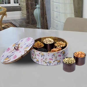 Boîte à épices de cuisine en sucre, sel et épices avec une qualité supérieure, forme ronde, boîte à masala, récipient à épices de 7 tasses en Inde - Product Image 5