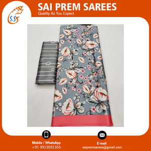 Lụa sarees Nhật Bản satin vải lụa Saree với readymade Thiết kế áo cho phụ nữ cung cấp số lượng lớn từ Ấn Độ - Product Image 2