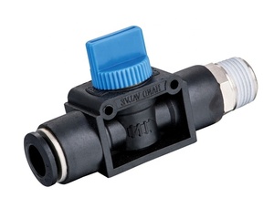 Connecteur pneumatique trachéal à trois voies prise rapide HVFF vanne de contrôle de débit manuelle avec raccords en plastique à commande manuelle - Product Image 4