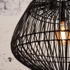 เวียดนามผู้ผลิตขายส่งจี้ 100% เป็นมิตรกับสิ่งแวดล้อม Handทอหวายธรรมชาติโคมระย้าหวายโคมไฟ - Product Image 3