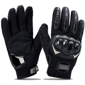 Gants de motocross en cuir synthétique avec paume, gants de sécurité en tissu avec protection enveloppée pour les sports de plein air - Product Image 4