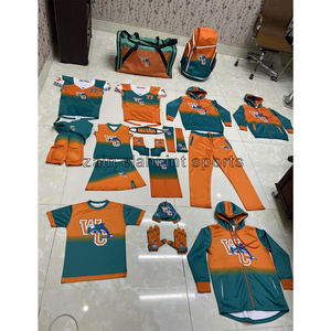 Nuevo diseño Oferta Paquete Uniformes de fútbol americano Corto Totalmente sublimado Alta calidad Secado rápido Transpirable Oferta caliente Desgaste - Product Image 3