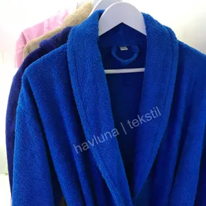 Peignoir à col châle en coton % 100 XL 1000 g Couleur et design personnalisés Peignoir doux et absorbant Vente en gros - Product Image 1