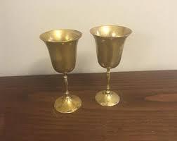 Copa de Vino Rústica de Latón Grabada, Cáliz Hecho a Mano, Vaso Metálico Vintage, Utensilios de Bar, Decoración para Mesa de Bar, Boda o Fiesta - Product Image 2