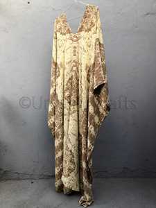 Robe en soie à manches longues, vêtements de vacances élégants, look quotidien, bohème, imprimé, caftan, indonésien - Product Image 2