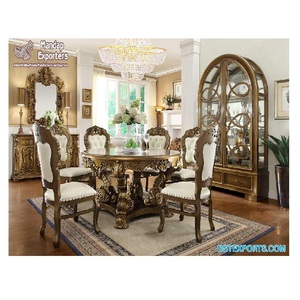 Bens — ensemble de meubles de salle à manger en bois sculpté au Style classique, meubles formels, au Look Vintage - Product Image 1