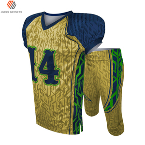 Conjunto de Uniforme de Fútbol Americano Personalizado, Diseño a Cuadros Marrón y Dorado, Jersey sin Mangas y Pantalones, Absorbe la Humedad, para Hombres Adultos - Product Image 2