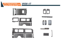 Kits intérieurs durables en plastique ABS pour minibus TRANSIT HIGH GLASS LINE, avec turbine de plafond d'origine et climatisation, modèle 3 15M3 VKM