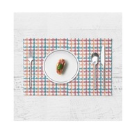 Set de table classique 100% coton biologique certifié GOTS, personnalisable, respectueux de l'environnement, pour la maison, finition excellente, facile à laver
