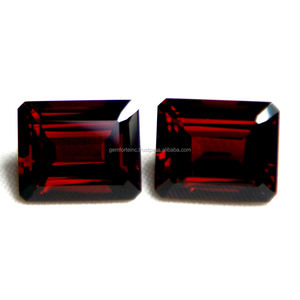 Gema en forma de Esmeralda granate rojo, 4x3MM, 5x3mm, 5x4mm, 6x4mm, 7x5mm, tamaño libre calibrado, gran oferta, granate Natural de alta calidad - Product Image 2