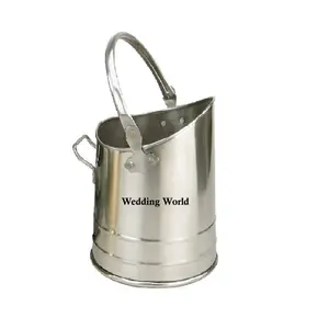 Metal Water Kindling Bucket Premium Quality Decorative Handmade Designer Coal Bucket Classic Stylish Fancy Metal Bucket