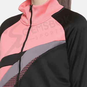 Chaqueta de bombardero de color rosa para mujer de alta calidad, chándal acolchado con cremallera completa y forro de spandex, venta al por mayor personalizada - Product Image 5