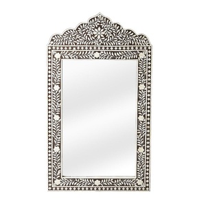 Cadre de miroir mural en bois et nacre avec cadre de miroir mural de la plus grande qualité pour une utilisation décorative à la maison - Product Image 3