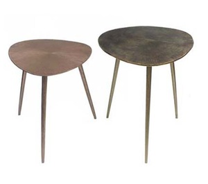 Aluminum Palm Side <b>Table</b> Ottoman Brass Spray Room Luxury <b>Table</b> Usage Office Home Room Restaurant <b>Round</b> Made in India Square Best - Product Image 1