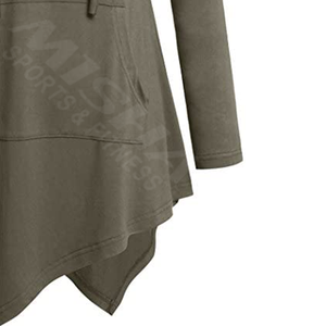 Sweat à capuche pour femme à manches longues 100 % coton, personnalisable avec logo, pour l'hiver, style décontracté, idéal pour le sport, vente en gros à faible MOQ - Product Image 2