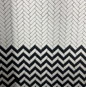 กระเบื้องโมเสคพอร์ซเลนลายก้างปลาคลาสสิกสำหรับการใช้อิฐไฟภายใน - Product Image 1