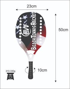 Raquetas de Tenis Playa y Pádel Personalizadas con Fibra de Carbono y Vidrio, Combinaciones de Colores con Logotipos, Peso 310-330g, Longitud 50cm - Product Image 6