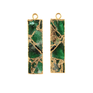 Connecteurs en cuivre teint émeraude, 50 pièces, connecteurs de fabrication de barre de électriques en laiton or, clou simple - Product Image 4