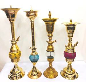 ตู้แช่ฮุคคาห์แก้วสไตล์อียิปต์ทำด้วยมือด้วยทองเหลืองเคลือบเงา - Product Image 2