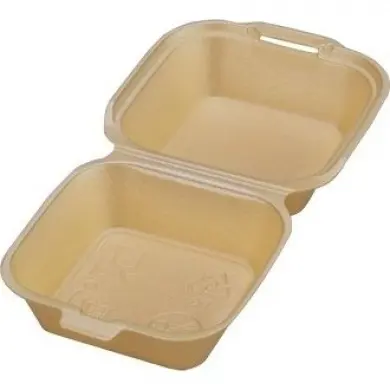 Food Grade Hamburger Foam Togo Containers Disposable One Compartment Clamshell Packaging