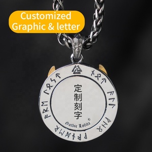 Collana Vintage Viking <span class=keywords><strong>con</strong></span> Nodo di <span class=keywords><strong>Lupo</strong></span> Fenrir per Uomo, <span class=keywords><strong>Ciondolo</strong></span> in Acciaio Inossidabile Stile Nordico - Product Image 5