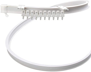 Cortina curvada de techo flexible de <span class=keywords><strong>PVC</strong></span>, Riel de plástico curvo de 6 metros para cortina de techo, montaje de ventanas suaves - Product Image 5