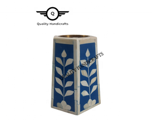 Bougeoir à bougie chauffe-plat Bakhoor incrusté d'os de meilleure qualité Bougeoir de table fabriqué à la main de qualité indienne pour la décoration de la maison - Product Image 2