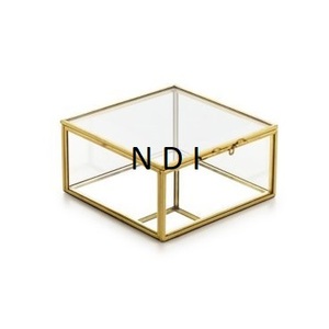 Gift Packaging Custom Shape Trinket <b>Box</b> Custom Design Christmas Gift Packaging <b>Glass</b> Brass Frame - Product Image 4