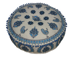 Nouveau design tendance indien Pouf Mobilier de salon moderne Pouf confortable Pouf décoratif en gros Pouf brodé - Product Image 2