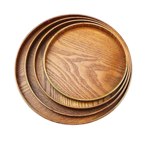 New Design Round Bamboo Wood Cheese Platter Set Modern Wooden New Arrivals <b>Hot</b> Selling <b>Plate</b> Set for Restaurant Hotels Home - Product Image 1
