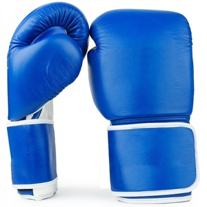 Gants de boxe bon marché, logo personnalisé, couleur bleue, gants de boxe gagnant - Product Image 2