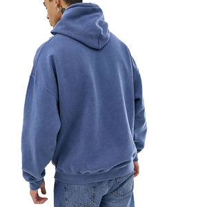 Ropa sostenible personalizada 420gsm Baggy Fleece 100% algodón Pantalones de chándal de lujo Zip up Sudadera con capucha Conjunto de chándal para hombres - Product Image 3