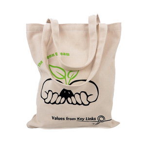 100% coton Shopping personnalisé imprimé Logo plage toile sac fourre-tout personnalisé imprimé toile coton sac à provisions - Product Image 3