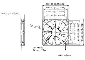 D13820-GF SYM BANG <b>12V</b> <b>DC</b> Brushless 100 Cfm Industrial Exhaust Fan - Product Image 4