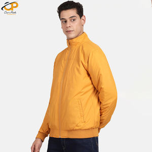 เสื้อแจ็กเก็ตบอมเบอร์ของผู้ชาย,เสื้อแจ็กเก็ตกันน้ำสีเหลืองขนาดใหญ่พิเศษแฟชั่นสไตล์ล่าสุดออกแบบเอง - Product Image 5