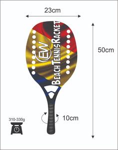Raquetas de Tenis Playa y Raquetas de Pádel Personalizadas con Logotipos, Combinaciones de Colores, 310-330g, 50cm - Product Image 1